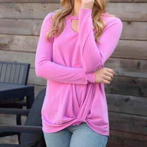 Pink knot bottom top